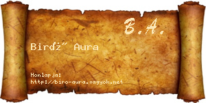 Biró Aura névjegykártya